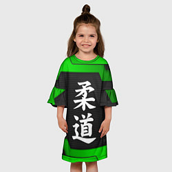 Платье клеш для девочки JUDO GREEN, цвет: 3D-принт — фото 2