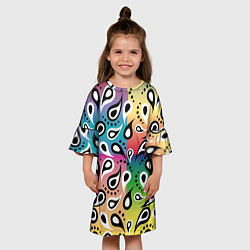 Платье клеш для девочки Well paisley pattern, цвет: 3D-принт — фото 2