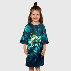 Платье клеш для девочки Цветок с пандоры, цвет: 3D-принт — фото 2