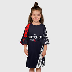 Платье клеш для девочки THE WITCHER WILD HUNT КОГТИ, цвет: 3D-принт — фото 2