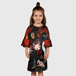 Платье клеш для девочки ХУ ТАО УЛЬТУЕТ HU TAO ГЕНШИН, цвет: 3D-принт — фото 2