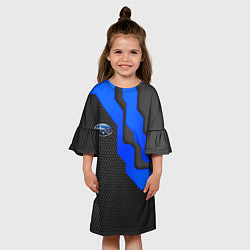 Платье клеш для девочки SUBARU - СУБАРУ ТЕХНОЛОГИЧЕСКАЯ БРОНЯ, цвет: 3D-принт — фото 2