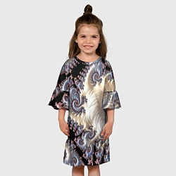 Платье клеш для девочки Авангардный фрактальный паттерн Avant-garde fracta, цвет: 3D-принт — фото 2