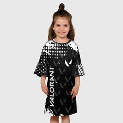 Платье клеш для девочки Valorant ВАЛОРАНТ паттерн, цвет: 3D-принт — фото 2