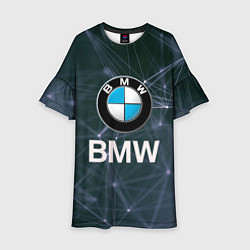 Платье клеш для девочки БМВ - BMW Абстракция, цвет: 3D-принт