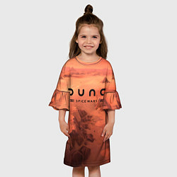 Платье клеш для девочки Dune: Spice Wars, logo, цвет: 3D-принт — фото 2