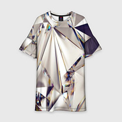 Платье клеш для девочки 3D бриллианты, цвет: 3D-принт