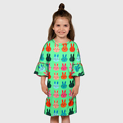 Платье клеш для девочки FUNNY BUNNIES, цвет: 3D-принт — фото 2