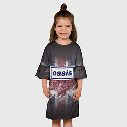 Платье клеш для девочки OASIS - брит-поп, цвет: 3D-принт — фото 2
