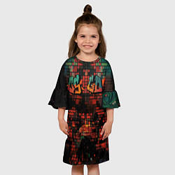 Платье клеш для девочки DIGITAL ART CS GO ДЕВУШКА ПРЯМОУГОЛЬНИКИ, цвет: 3D-принт — фото 2