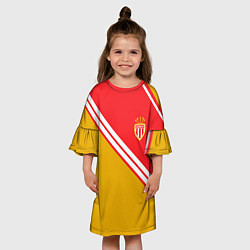 Платье клеш для девочки Монако logo, цвет: 3D-принт — фото 2