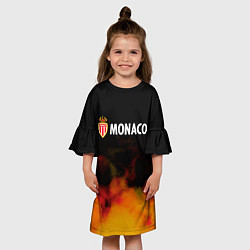 Платье клеш для девочки Monaco монако туман, цвет: 3D-принт — фото 2