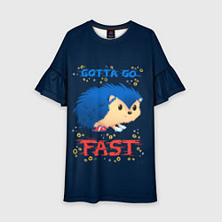 Детское платье Little Sonic gotta go fast