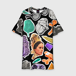 Платье клеш для девочки Underground pattern Fashion trend, цвет: 3D-принт