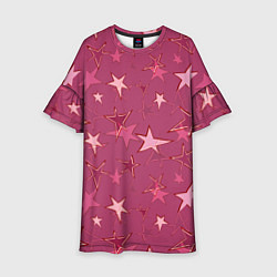 Платье клеш для девочки Terracotta Star Pattern, цвет: 3D-принт