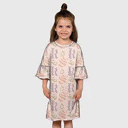 Платье клеш для девочки Геометрический абстрактный узор abstract geometric, цвет: 3D-принт — фото 2