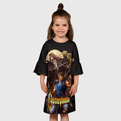 Платье клеш для девочки Castlevania - Leon & Alucard, цвет: 3D-принт — фото 2