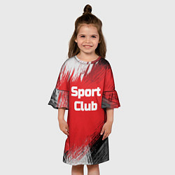Платье клеш для девочки Sport Club Спортивный клуб, цвет: 3D-принт — фото 2