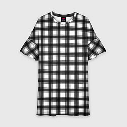 Детское платье Black and white trendy checkered pattern