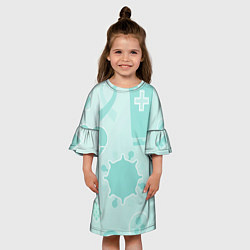 Платье клеш для девочки Медицинские профессии, цвет: 3D-принт — фото 2