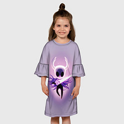 Платье клеш для девочки Hollow Knight рыцарь неон, цвет: 3D-принт — фото 2