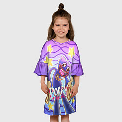 Платье клеш для девочки Poppy Playtime - Haggy Waggy, цвет: 3D-принт — фото 2