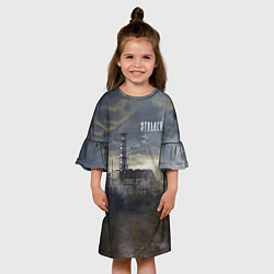 Платье клеш для девочки STALKER Саркофаг, цвет: 3D-принт — фото 2