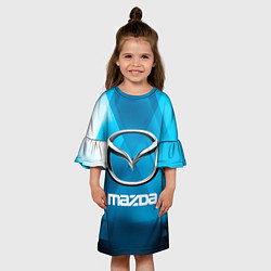Платье клеш для девочки Mazda - sport - абстракция, цвет: 3D-принт — фото 2