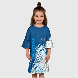 Платье клеш для девочки Mazda - краска, цвет: 3D-принт — фото 2