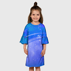 Платье клеш для девочки Субару - sport, цвет: 3D-принт — фото 2
