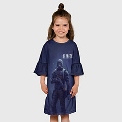Платье клеш для девочки STALKER Одиночка В Тоннеле, цвет: 3D-принт — фото 2
