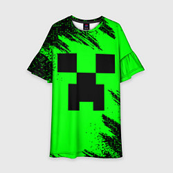 Платье клеш для девочки Minecraft squares, цвет: 3D-принт