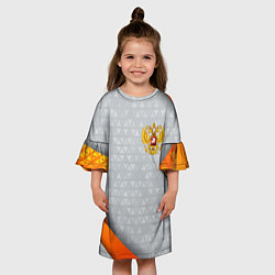 Платье клеш для девочки Orange & silver Russia, цвет: 3D-принт — фото 2