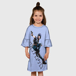 Платье клеш для девочки Призрак в доспехах - Мотоко Кусанаги, цвет: 3D-принт — фото 2