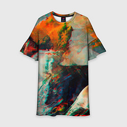 Детское платье Картинный холст со множеством красок