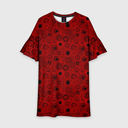Детское платье Красный абстрактный узор