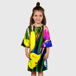 Платье клеш для девочки Цветочный букет для женщин, цвет: 3D-принт — фото 2