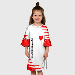 Платье клеш для девочки Undertale фриск, цвет: 3D-принт — фото 2