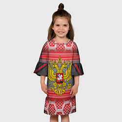 Платье клеш для девочки Россия будущего, цвет: 3D-принт — фото 2