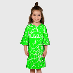 Платье клеш для девочки Billie Eilish - паутина, цвет: 3D-принт — фото 2