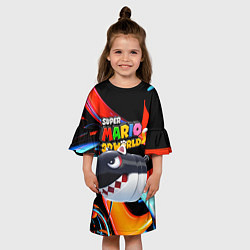 Платье клеш для девочки Cat Bullet Bill - Super mario 3D World - Nintendo, цвет: 3D-принт — фото 2