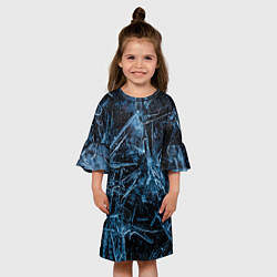 Платье клеш для девочки Ледяная планета, цвет: 3D-принт — фото 2