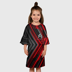 Платье клеш для девочки Citroen строгий стиль, цвет: 3D-принт — фото 2