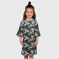 Платье клеш для девочки Камуфляж URBAN городской, цвет: 3D-принт — фото 2
