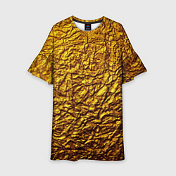 Платье клеш для девочки Золотая фольга, цвет: 3D-принт