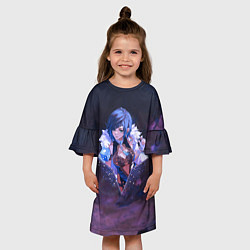 Платье клеш для девочки Е Лань в примогеме, цвет: 3D-принт — фото 2