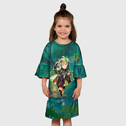 Платье клеш для девочки Коллеи в примогеме, цвет: 3D-принт — фото 2