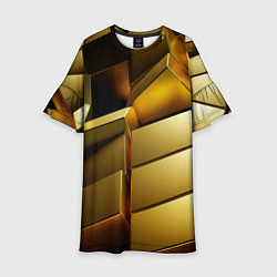 Платье клеш для девочки Золото, цвет: 3D-принт