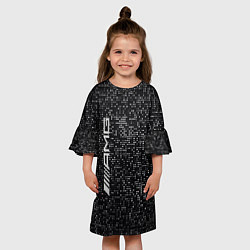 Платье клеш для девочки AMG - pattern - minimalism, цвет: 3D-принт — фото 2