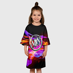Платье клеш для девочки Buick - emblem - element, цвет: 3D-принт — фото 2